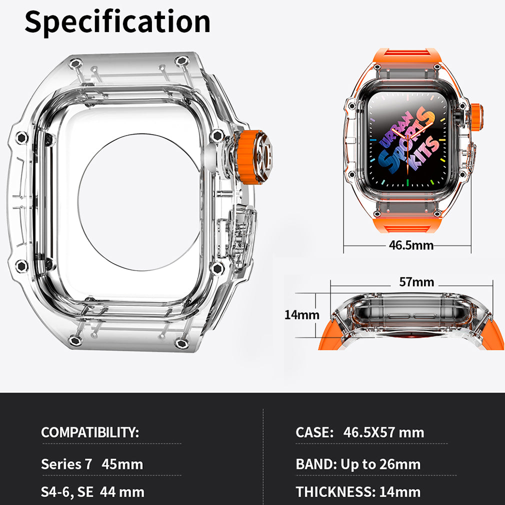 Jeraland Urban Sports Mod Kits for Apple Watch 44mm 45mm S4-S6 SE S7 S8
